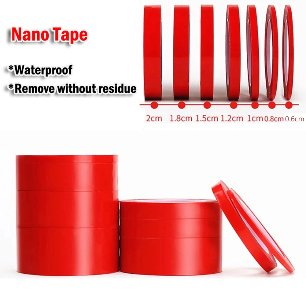 Double Sided Adhesive Red Film Tape Acrylic Transparent No Traces Sticker 6/8/10/12/15/20mm For LED Strip Car Fixed Tablet Fixed
Double Sided Adhesive Red Film Tape Acrylic Transparent No Traces Sticker 6/8/10/12/15/20mm For LED Strip Car Fixed Tablet Fixed