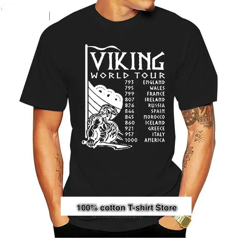 

Camiseta de la gira mundial vikinga, S-3XL, ODIN, THOR, RAGNAR, Noruega, NORGE, VALHALLA, diseño informal, fresca