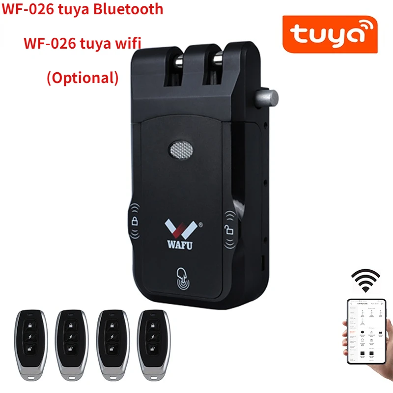 

Tuya APP WiFi Smart Remote Control Automatic Electric Motor Lock WF-026 Invisible Keyless Entry Door Lock For Indoor Home Office
