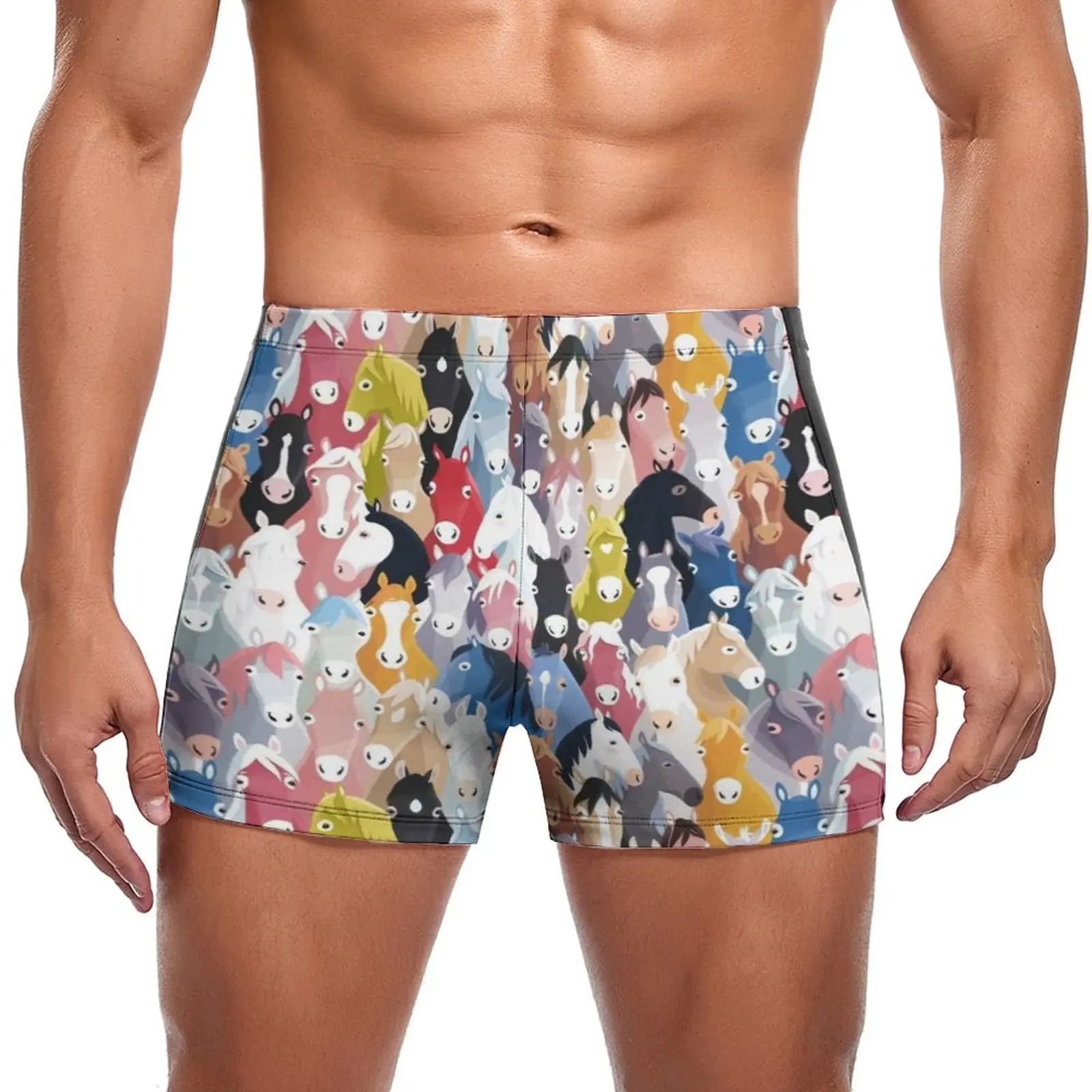 Multicolor Funny Horse Swimming Trunks Neigh Neigh Colorful Horses Beach Plus Size Swim Shorts Trending Quick Dry Male Briefs
Multicolor Funny Horse Swimming Trunks Neigh Neigh Colorful Horses Beach Plus Size Swim Shorts Trending Quick Dry Male Briefs