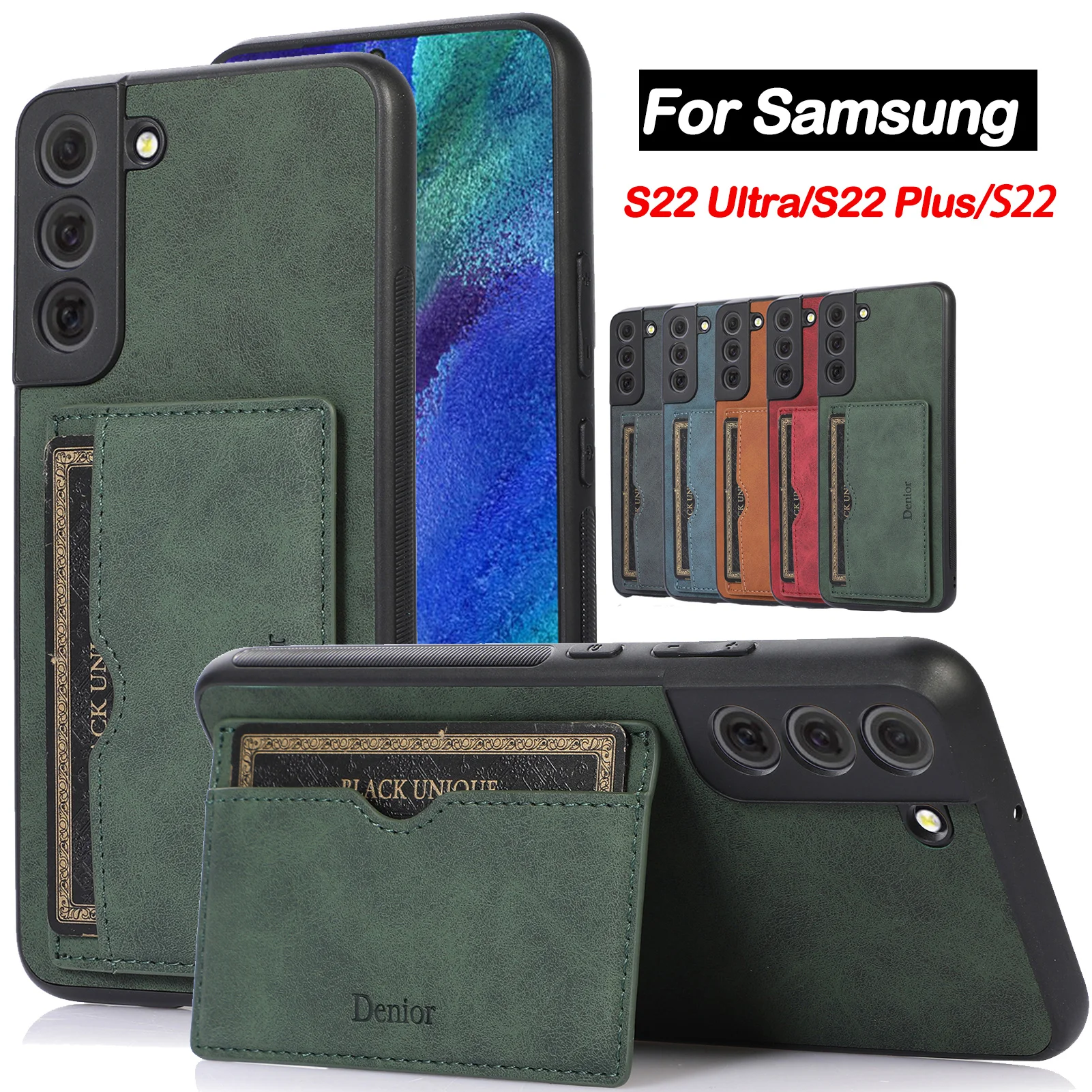 Wallet Phone Case for Samsung Galaxy S22 Ultra Plus Credit Card Pocket Holder Stand Leather Cover
Wallet Phone Case for Samsung Galaxy S22 Ultra Plus Credit Card Pocket Holder Stand Leather Cover