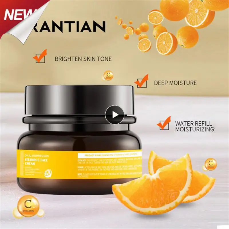 

Moisturizing Canned Vitamin C Cream Refreshing And Non-greasy 30ml Cream Cosmetic Brightening Cream Repair Skin Black