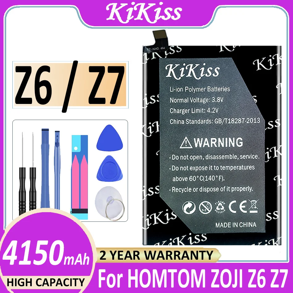 

4150mAh KiKiss 100% New Battery for HOMTOM ZOJI Z6 / ZOJI Z7 Batteries + Track NO