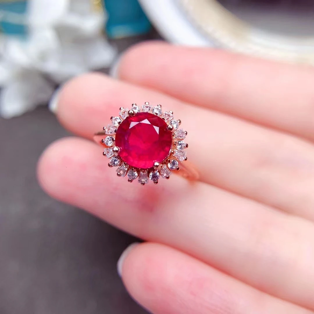 FS Ruby Luxury Ring S925 Sterling Silver Natural Gem Fine Fashion Charm Women's Weddings Jewelry MeiBaPJ New Style
FS Ruby Luxury Ring S925 Sterling Silver Natural Gem Fine Fashion Charm Women's Weddings Jewelry MeiBaPJ New Style