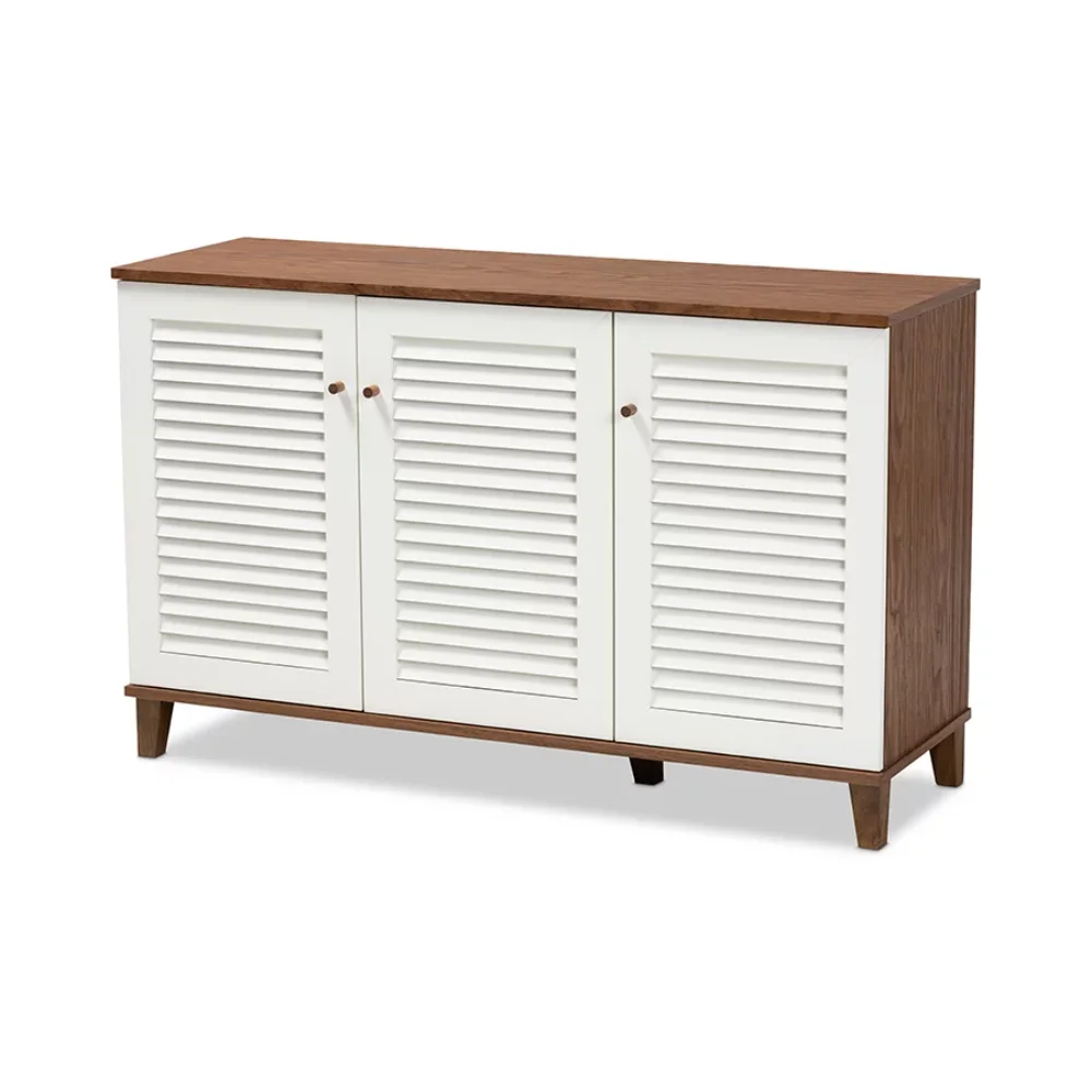 

Coolidge 8-Shelf Shoe Storage Cabinet,Strong and Durable,67.02 Lb,White,Walnut,14.49 X 44.25 X 27.99 Inches