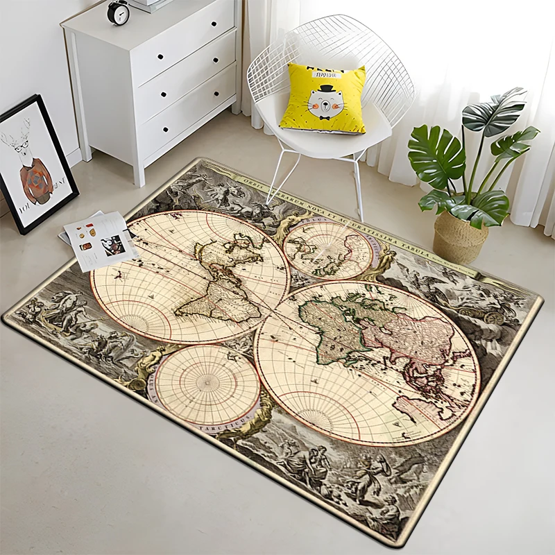 Retro Navigation Map Pattern Carpet Modern House Living Room Rugs Non-slip Hallway Doormat Bedroom Bedside Mat Bathroom Rugs
Retro Navigation Map Pattern Carpet Modern House Living Room Rugs Non-slip Hallway Doormat Bedroom Bedside Mat Bathroom Rugs