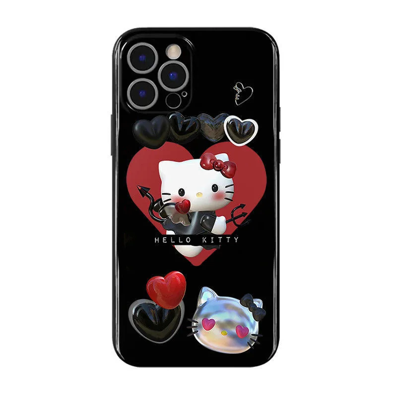 Cartoon Dark Glossy Heart Hello Kitty Phone Cases For iPhone 13 12 11 Pro Max Mini XR XS MAX 8 X 7 SE Back Cover
Cartoon Dark Glossy Heart Hello Kitty Phone Cases For iPhone 13 12 11 Pro Max Mini XR XS MAX 8 X 7 SE Back Cover