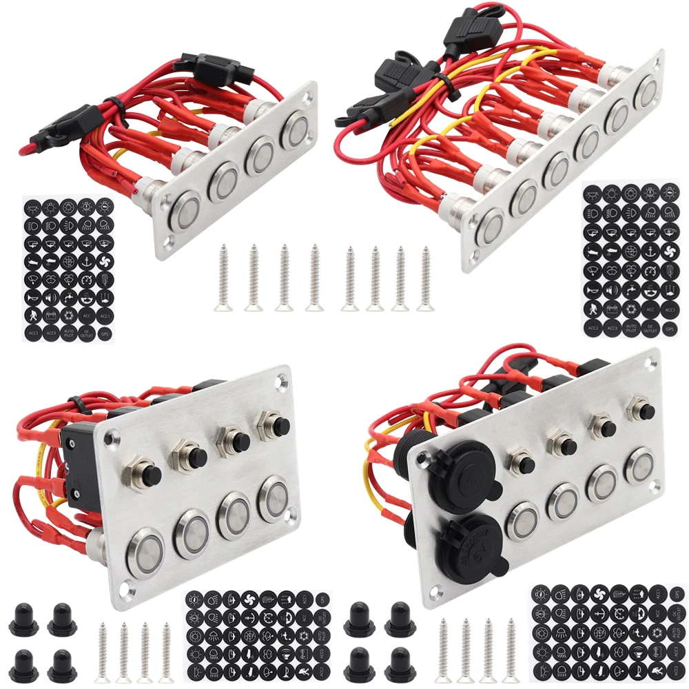 Toggle Switch Panel 12V 16A Switch Panel Combination Switches Modification Parts for Car Truck Marine Boat Circuit Breaker
Toggle Switch Panel 12V 16A Switch Panel Combination Switches Modification Parts for Car Truck Marine Boat Circuit Breaker