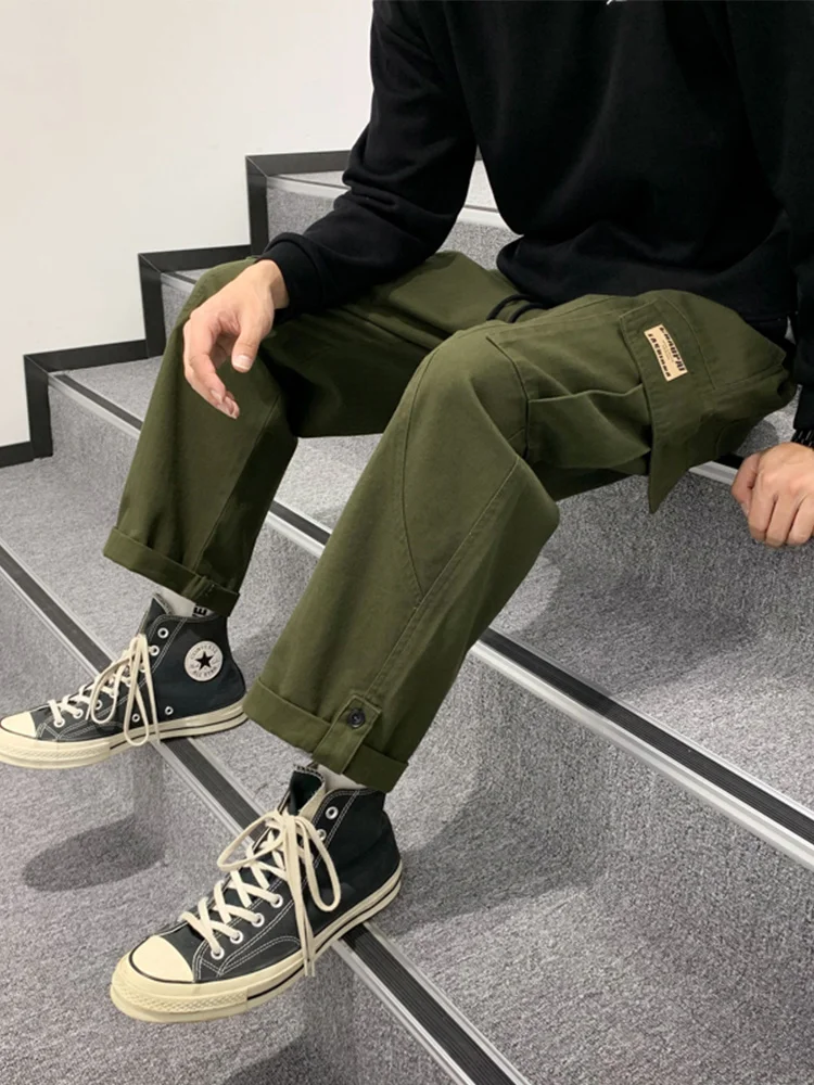 2022 New Spring Summer Multi-Pockets Straight Cargo Pants Men Streetwear Ankle Length Solid Cotton Baggy Joggers Casual Trousers
2022 New Spring Summer Multi-Pockets Straight Cargo Pants Men Streetwear Ankle Length Solid Cotton Baggy Joggers Casual Trousers