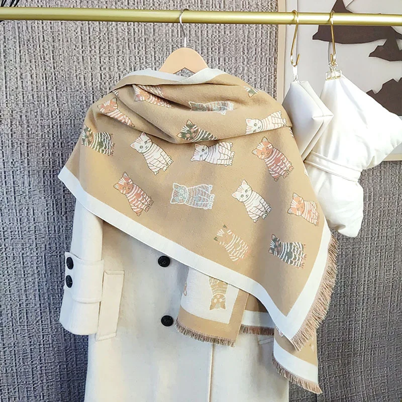 2023 New Scarf For Women's Autumn And Winter Warmth Korean Edition Versatile Cat Double Sided Neck And Shawl With High Quality
2023 New Scarf For Women's Autumn And Winter Warmth Korean Edition Versatile Cat Double Sided Neck And Shawl With High Quality