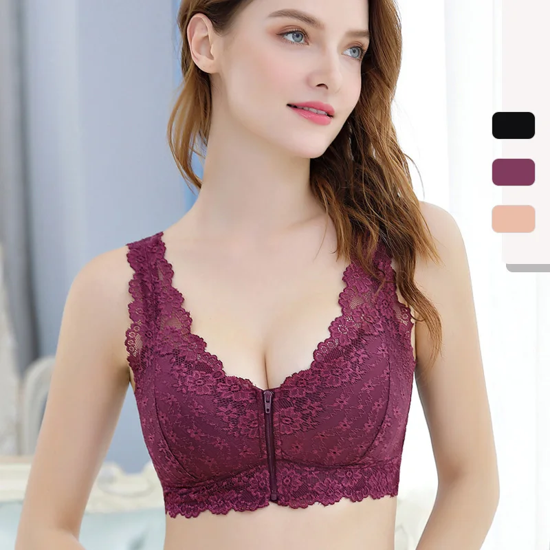 Female Vest Front Zipper Push Up Sports Bras Bra Full Cup Sexy Lace Bras Women Bralette Top Plus Size Seamless Gather Brassiere
Female Vest Front Zipper Push Up Sports Bras Bra Full Cup Sexy Lace Bras Women Bralette Top Plus Size Seamless Gather Brassiere