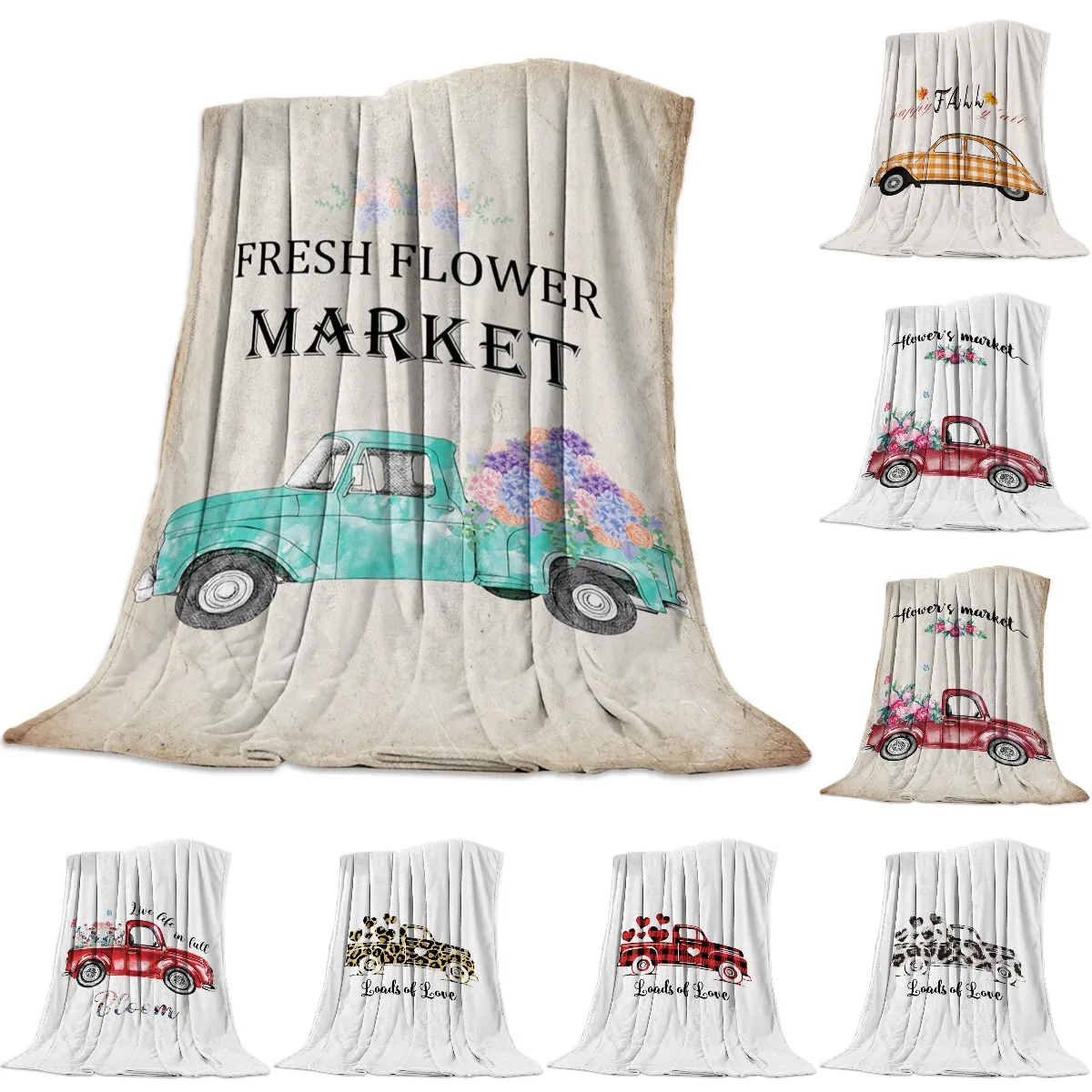 Spring Cyan Car Flower Hydrangea Retro Flannel Blanket for Bed Sofa Portable Soft Fleece Throw Blankets Funny Plush Bedspreads 
Spring Cyan Car Flower Hydrangea Retro Flannel Blanket for Bed Sofa Portable Soft Fleece Throw Blankets Funny Plush Bedspreads