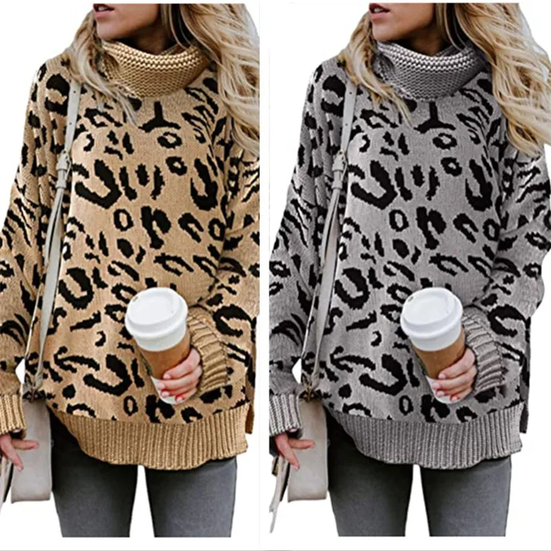 Women Sweater Leopard Turtleneck Sweaters Pullover Winter Korean Sweaters Pullover Long Sleeve Top Knit Sweaters Thick Sweaters
Women Sweater Leopard Turtleneck Sweaters Pullover Winter Korean Sweaters Pullover Long Sleeve Top Knit Sweaters Thick Sweaters