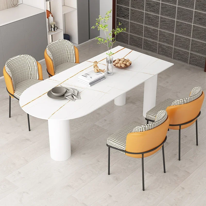 

Дизайнерский обеденный стол для гостиной в скандинавском стиле, роскошный минималистичный обеденный стол для завтрака, современный стол для гостиной, домашняя мебель