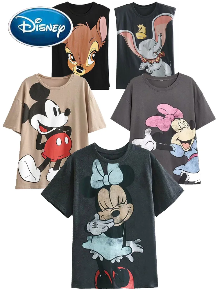 Disney Mickey Minnie Donald Duck Marie Cat Sketch SIMBA Cartoon Print Women T-Shirt O-Neck Short Sleeve Women Tee Tops Female
Disney Mickey Minnie Donald Duck Marie Cat Sketch SIMBA Cartoon Print Women T-Shirt O-Neck Short Sleeve Women Tee Tops Female