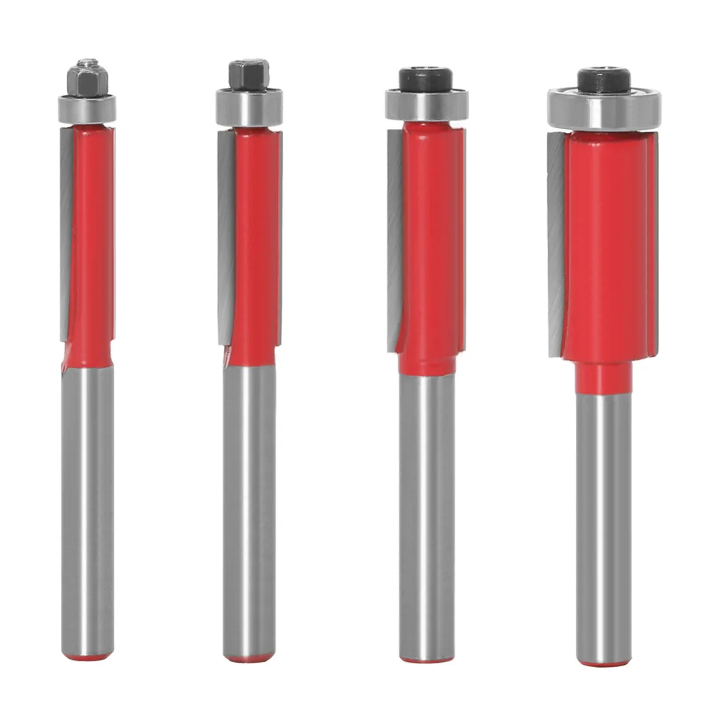 4Pcs 6mm Shank 1/2" Flush Trim Router Bit With Bearing For Wood Tungsten Carbide Milling Cutter For Wood Woodworking Tools
4Pcs 6mm Shank 1/2" Flush Trim Router Bit With Bearing For Wood Tungsten Carbide Milling Cutter For Wood Woodworking Tools