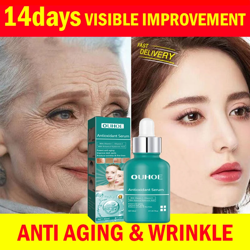 

Powerful Anti-Wrinkle Face Serum Anti Aging Firm Lift Fade Fine Line Moisturize Facial Essence Whiten Remove Dark Spot Skin Care