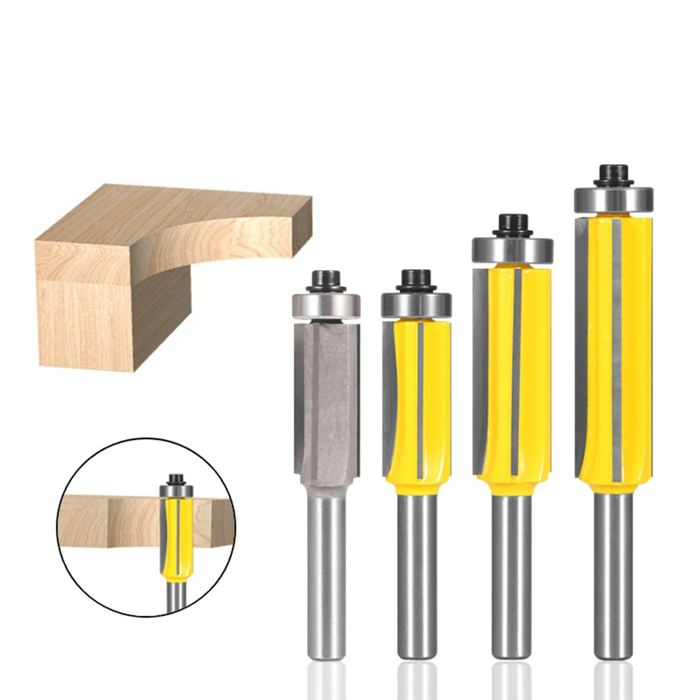 4 Pcs Milling Cutter Four-blade Edge Trimming Tools Flush Cutter 8mm For Woodworking Tools Electric Router Accessories
4 Pcs Milling Cutter Four-blade Edge Trimming Tools Flush Cutter 8mm For Woodworking Tools Electric Router Accessories