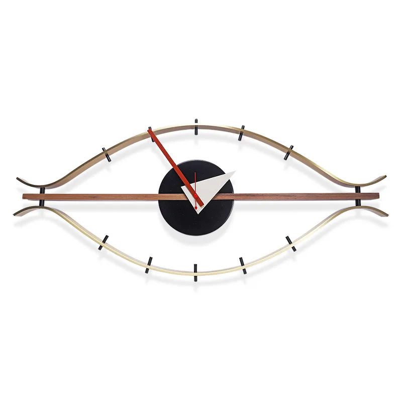 Small Eye Clock Living Room Wall Clock Single Face Brass Frame Structure Walnut Battery Operated Quartz Silent Classic Creative
Small Eye Clock Living Room Wall Clock Single Face Brass Frame Structure Walnut Battery Operated Quartz Silent Classic Creative