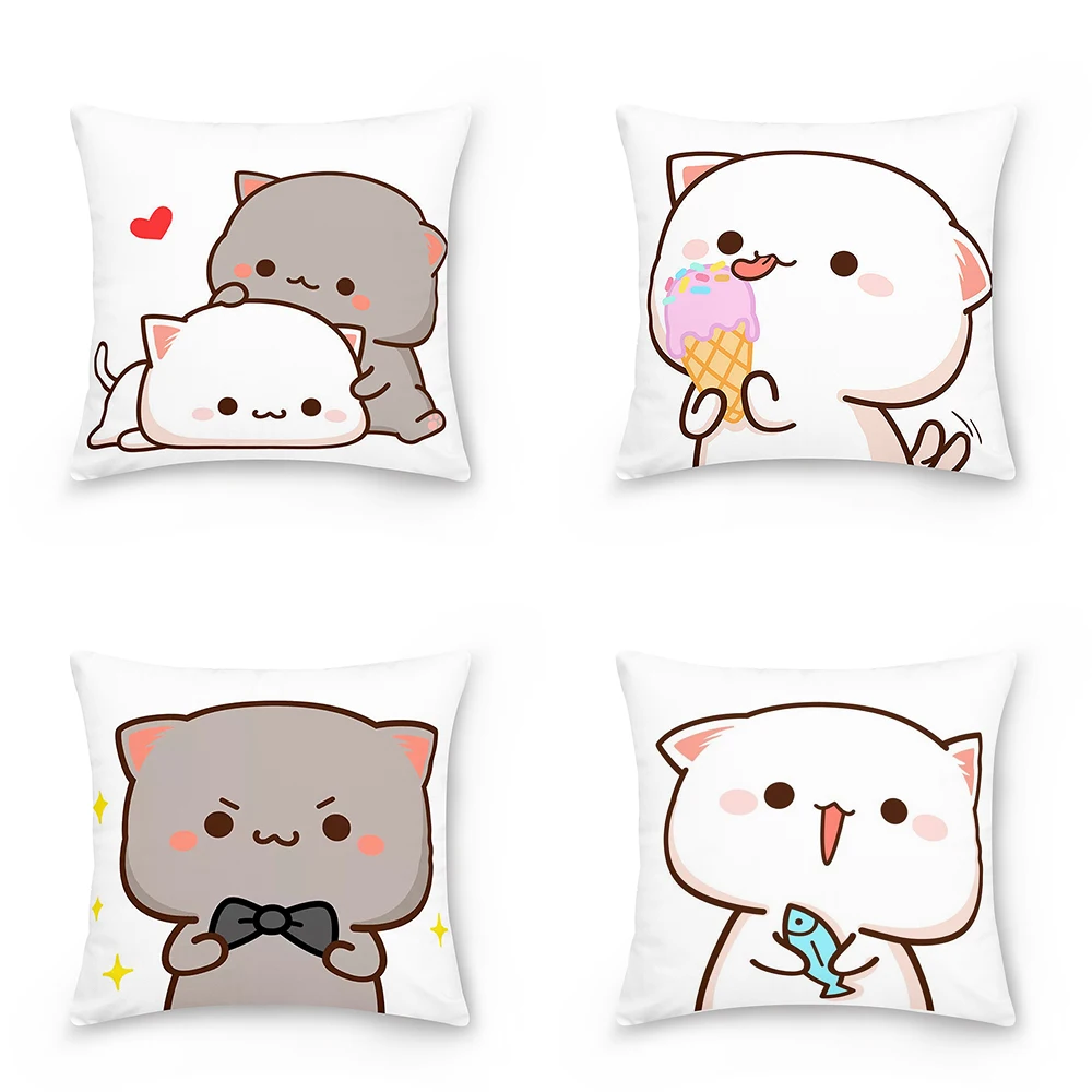 Cartoon Pattern Decorative Pillowcase Peach Cat Cushion Cover Pillowcase Sofa Car Pillowcase Christmas Decoration Pillow
Cartoon Pattern Decorative Pillowcase Peach Cat Cushion Cover Pillowcase Sofa Car Pillowcase Christmas Decoration Pillow