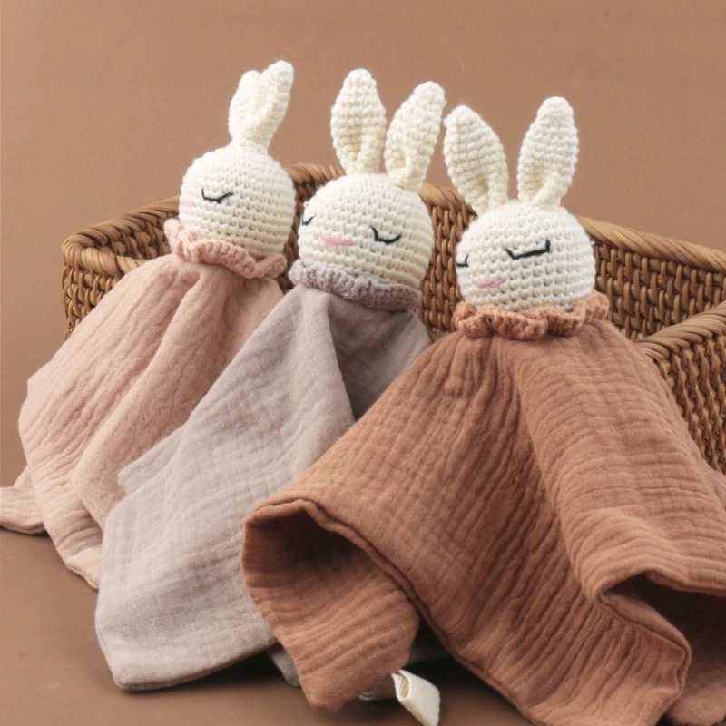 Crochet Rabbit Burp Cloth Sleep Soothing Toy Pacify Soother Bib for Toddler
Crochet Rabbit Burp Cloth Sleep Soothing Toy Pacify Soother Bib for Toddler