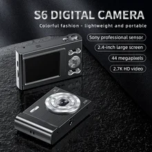Digital Camera 2.7K 44MP 2.4 Inch IPS Screen Vintage Professional Camera Micro Single HD Photography SLR Card Mini Pocket Camera