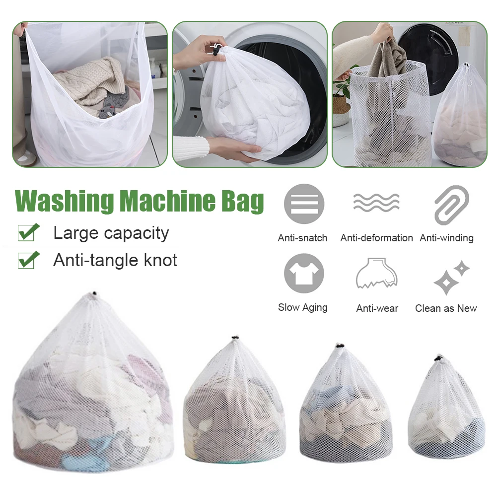 1PC Mesh Laundry Bag Fine/Coarse Mesh 4 Sizes Reusable Laundry Bag with Drawstring Laundry Hamper Liner Washable for Home Dorms
1PC Mesh Laundry Bag Fine/Coarse Mesh 4 Sizes Reusable Laundry Bag with Drawstring Laundry Hamper Liner Washable for Home Dorms