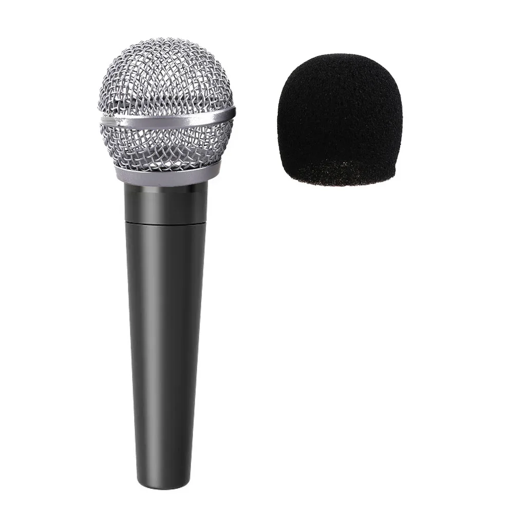 

Сменная головка для микрофона из стали для Shure, сменная сетчатая головка для микрофона из стали с рукавом для микрофона, серебристая/черная
