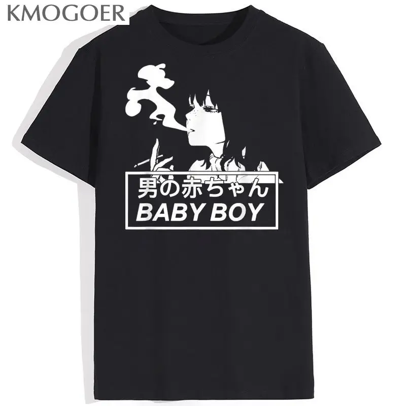 Baby Boy Aesthetic Vaporwave Japanese Tshirts Black T Shirt 100% Cotton Tee Shirt Funny Streetwear Graphic Man Tshirt Clothing 
Baby Boy Aesthetic Vaporwave Japanese Tshirts Black T Shirt 100% Cotton Tee Shirt Funny Streetwear Graphic Man Tshirt Clothing
