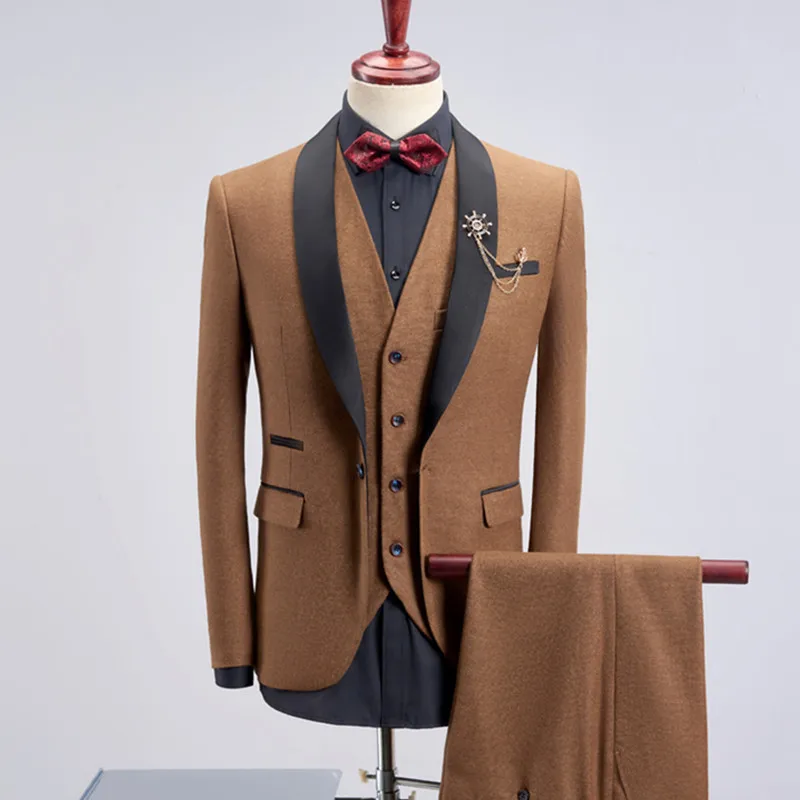 3 Pieces Suits Fashion New Men's Casual Boutique Business Suit / Male Color Matching Collar Blazer Jacket Coat Trousers Vest Set
3 Pieces Suits Fashion New Men's Casual Boutique Business Suit / Male Color Matching Collar Blazer Jacket Coat Trousers Vest Set