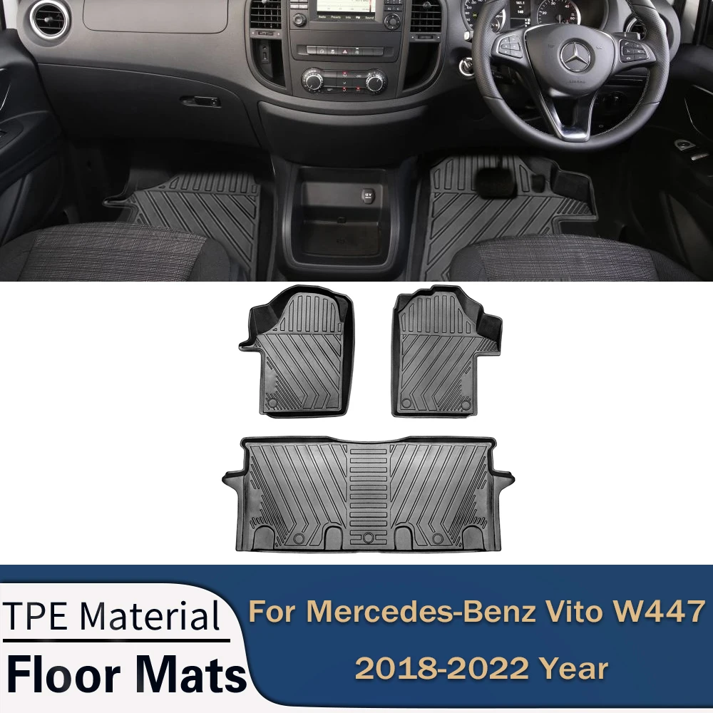 Коврики из ТПЭ для Mercedes-Benz Vito W447 RHD 2018-2022, автомобильные, для любых погодных условий, коврики без запаха, водонепроницаемые коврики, аксессуары для интерьера
Коврики из ТПЭ для Mercedes-Benz Vito W447 RHD 2018-2022, автомобильные, для любых погодных условий, коврики без запаха, водонепроницаемые коврики, аксессуары для интерьера