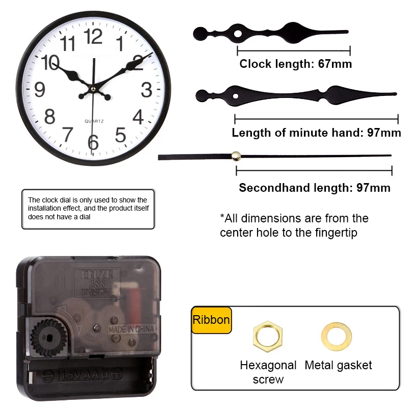DIY Clock Decoration Hour, Minute And Second Hand Movement Accessories Wall-mounted Clock Assembly Parts Clock Repair Parts
DIY Clock Decoration Hour, Minute And Second Hand Movement Accessories Wall-mounted Clock Assembly Parts Clock Repair Parts