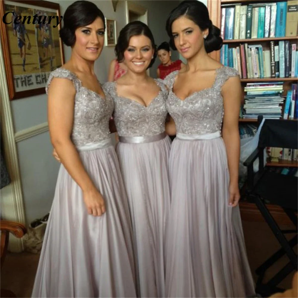 Century Silver V-neck Bridesmaid Gowns Chiffon Wedding Guest Party Gowns Floor-Length Bridesmaid Dresses Dama De Honor 2022
Century Silver V-neck Bridesmaid Gowns Chiffon Wedding Guest Party Gowns Floor-Length Bridesmaid Dresses Dama De Honor 2022