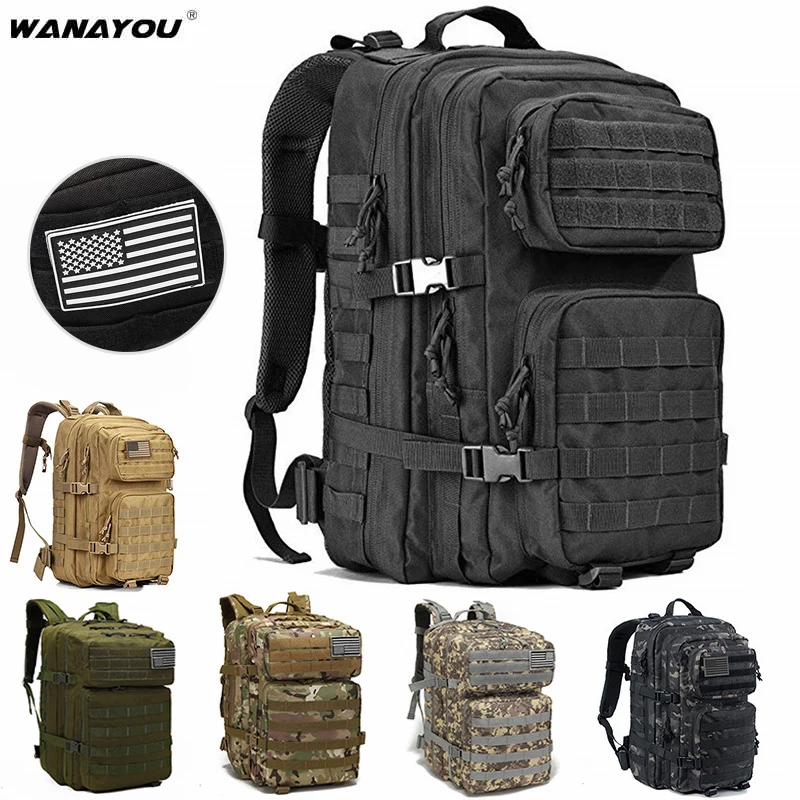 

Тактический военный рюкзак 45 л, уличная Сумка Molle для походов, кемпинга, альпинизма, треккинга, путешествий, рюкзак 3P