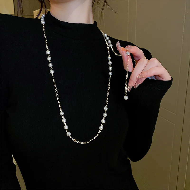 2022 Autumn Winter New Handmade Beaded Pearl Long Necklace For Women Costume Jewelry Collares Necklaces Party
2022 Autumn Winter New Handmade Beaded Pearl Long Necklace For Women Costume Jewelry Collares Necklaces Party