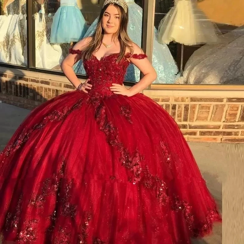 ANGELSBRIDEP Burgundy Quinceanera Dresses 15 Party Sexy Off-Shoulder Applique Lace Formal Princess Sweet 16 Birthday Gowns
ANGELSBRIDEP Burgundy Quinceanera Dresses 15 Party Sexy Off-Shoulder Applique Lace Formal Princess Sweet 16 Birthday Gowns