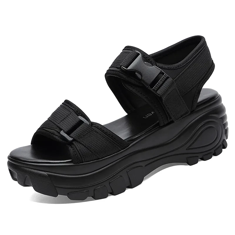 Black Heightened 5.5CM Platform Shoes Summer Mesh Breathable Open-Toes Non-Slip Hollow Sports Sandals 2022 Women Roman Shoes
Black Heightened 5.5CM Platform Shoes Summer Mesh Breathable Open-Toes Non-Slip Hollow Sports Sandals 2022 Women Roman Shoes