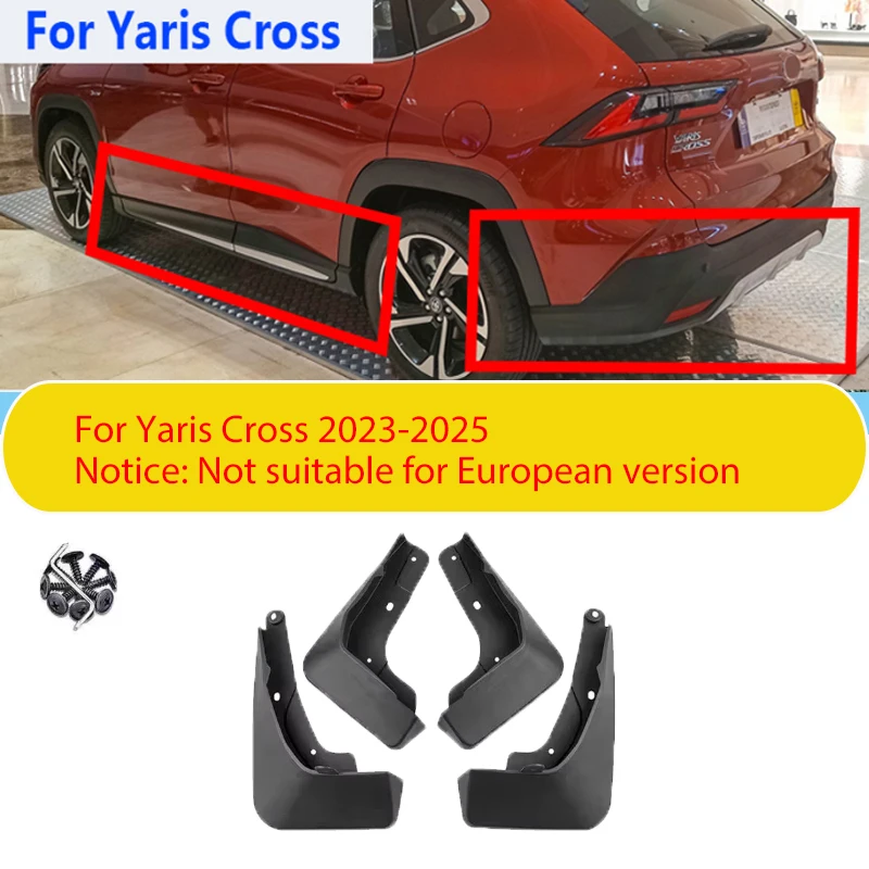 Для Toyota Yaris Cross GR 2023 2024 2025 автомобильные брызговики брызговики переднее заднее колесо расклешенное крыло автомобильные аксессуары авто грязи 
Для Toyota Yaris Cross GR 2023 2024 2025 автомобильные брызговики брызговики переднее заднее колесо расклешенное крыло автомобильные аксессуары авто грязи