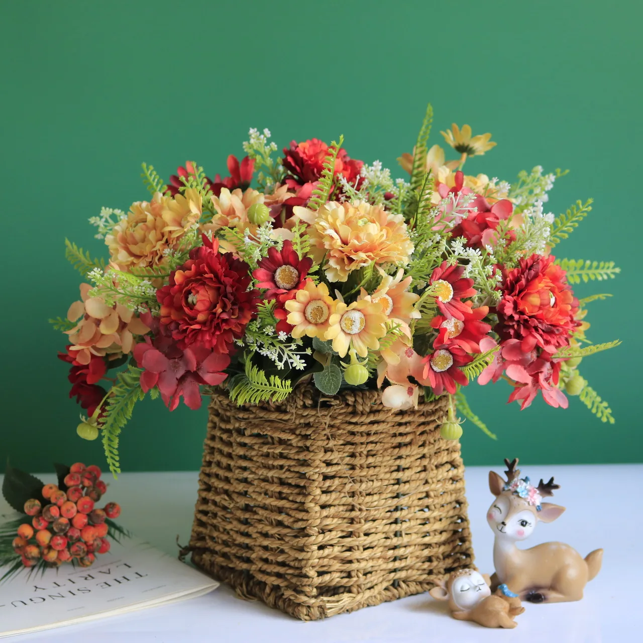 Artificial Silk Handle Bunch Hydrangea Small Daisy Carnation Bouquet Wedding Photography Home Hotel Desktop Fake Flower Decor
Artificial Silk Handle Bunch Hydrangea Small Daisy Carnation Bouquet Wedding Photography Home Hotel Desktop Fake Flower Decor