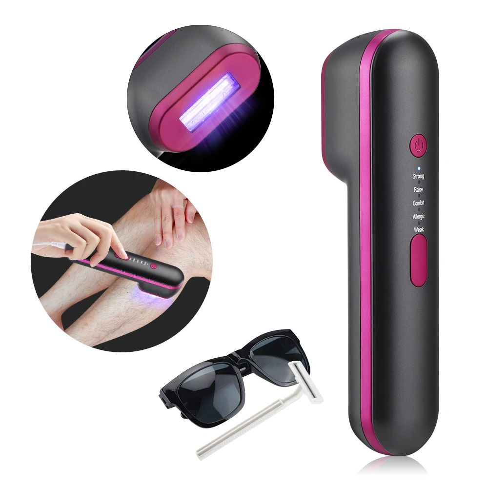 

Портативный лазерный эпилятор, эпилятор для удаления волос, 5 уровней регулировки, интенсивный импульсный Фотоэпилятор, инструменты для тела лица