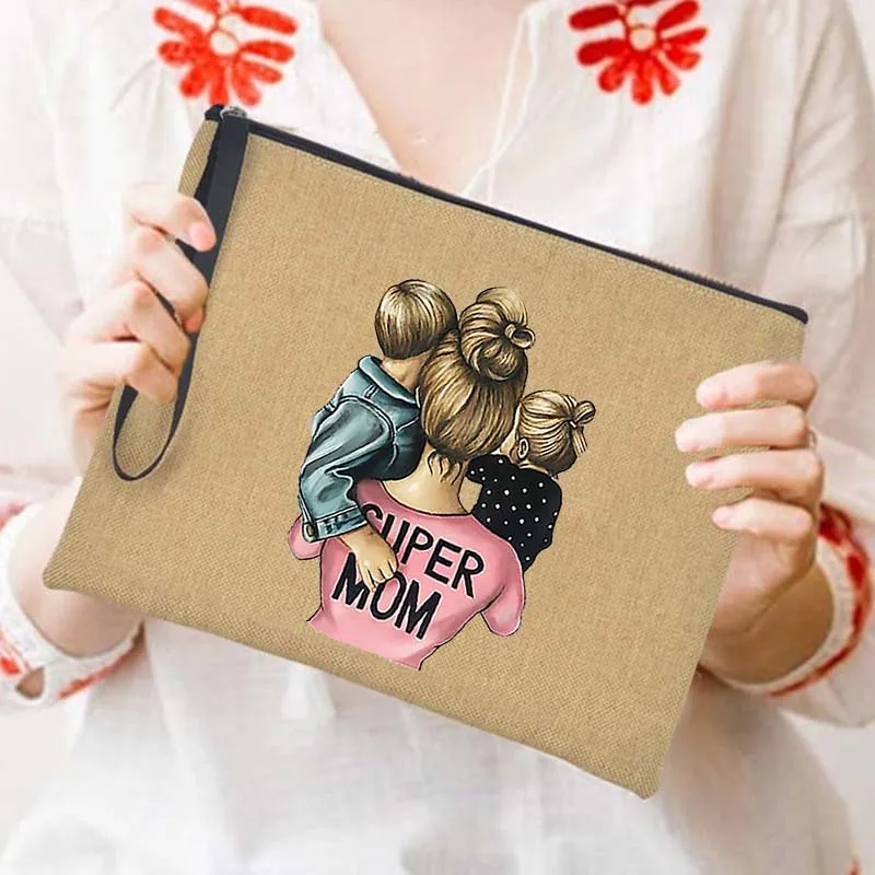 Многофункциональные парусиновые сумки для макияжа Super Mama, дорожная сумка для хранения, косметичка, чехол для покупок, конфетные сумки, подарок для матери
Многофункциональные парусиновые сумки для макияжа Super Mama, дорожная сумка для хранения, косметичка, чехол для покупок, конфетные сумки, подарок для матери