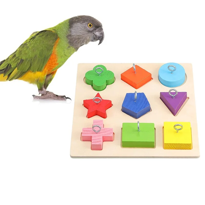 Parrot Interactive Training Colorful Wooden Block Pet Educational Toys Birds Intelligence Puzzle Supplies For Crested Myna Macaw
Parrot Interactive Training Colorful Wooden Block Pet Educational Toys Birds Intelligence Puzzle Supplies For Crested Myna Macaw