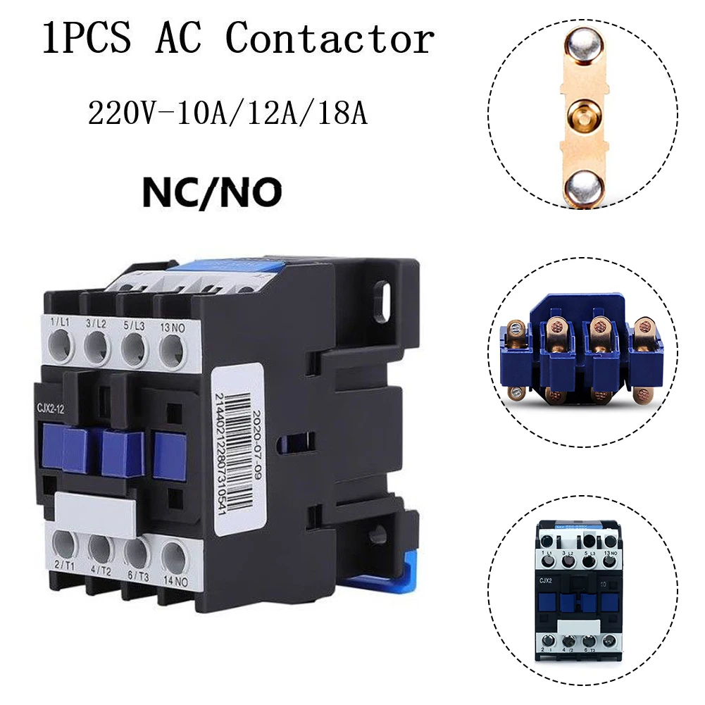 Контактор переменного тока LC1D 10A-NC/10A-ON/12A-NC/18A-NC, трехфазный контактор питания для монтажа на DIN-рейке, 220 В, 50 Гц, 35 мм, контактор переменного ток...
Контактор переменного тока LC1D 10A-NC/10A-ON/12A-NC/18A-NC, трехфазный контактор питания для монтажа на DIN-рейке, 220 В, 50 Гц, 35 мм, контактор переменного ток...