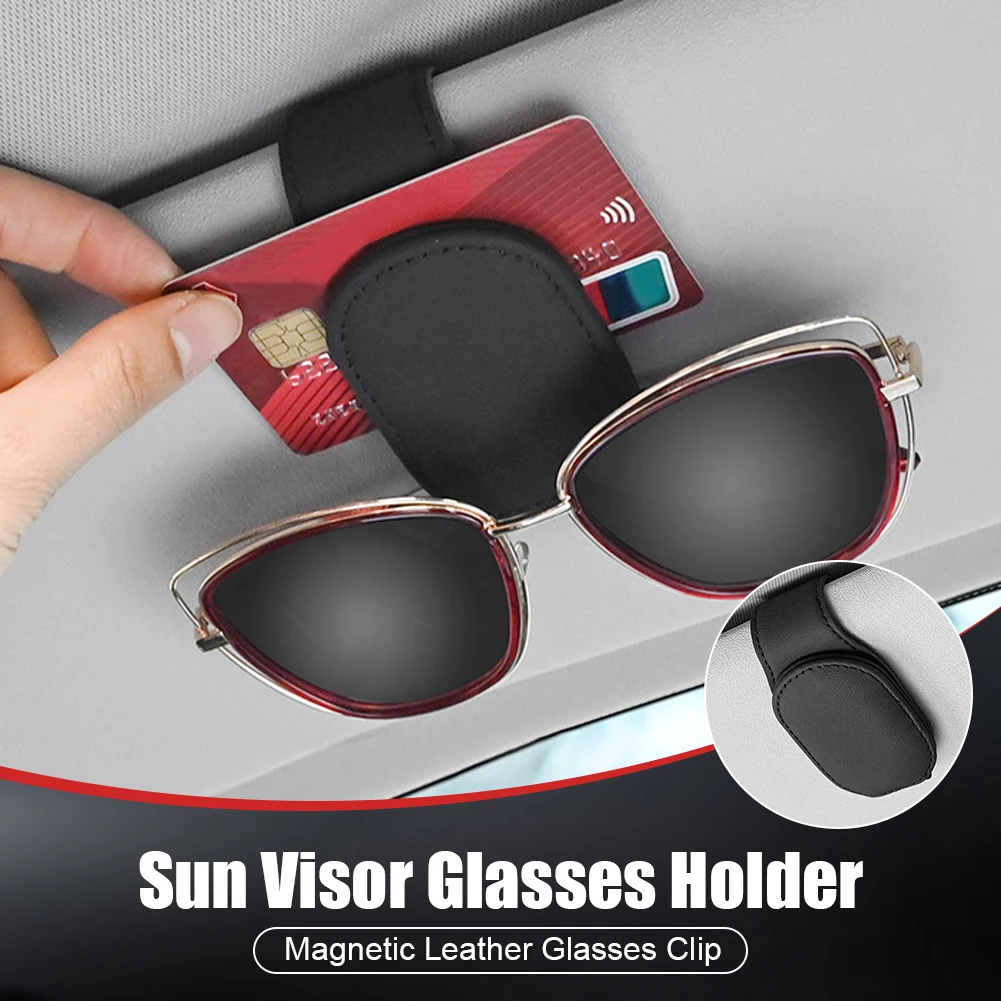 Universal Sunglasses Holders for Car Sun Visor Magnetic Glasses Clip Leather Eyeglass Hanger Ticket Card Mount Auto Accessories
Universal Sunglasses Holders for Car Sun Visor Magnetic Glasses Clip Leather Eyeglass Hanger Ticket Card Mount Auto Accessories