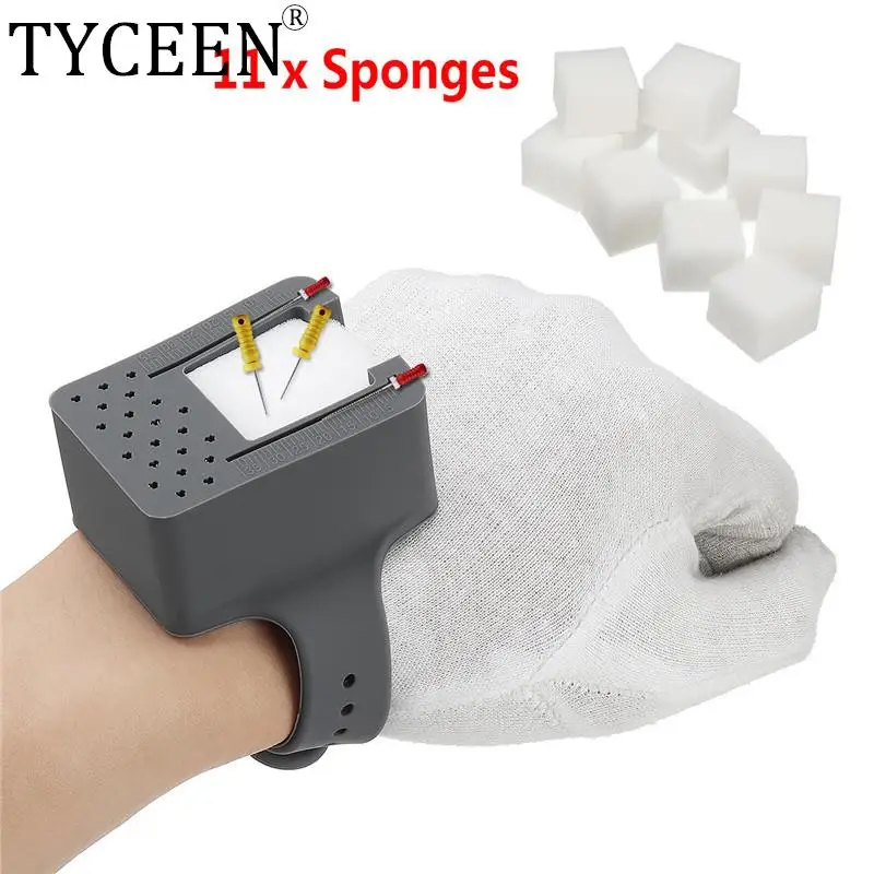 Wrist Endo Measuring Block Endodontic Files Drill Stand Holder Ruler Autoclavable Dental Lab Instrument with 11 Sponge Blocks
Wrist Endo Measuring Block Endodontic Files Drill Stand Holder Ruler Autoclavable Dental Lab Instrument with 11 Sponge Blocks
