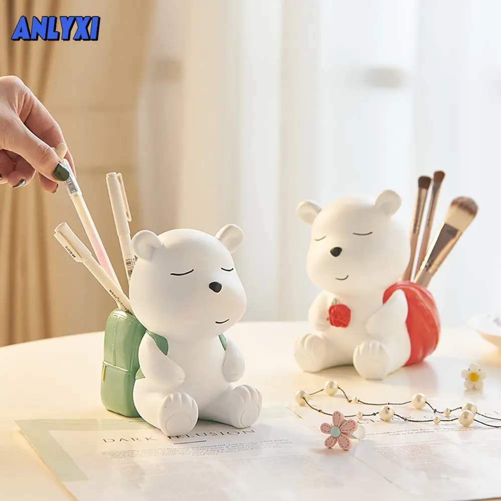 Cartoon Bear Pen Holder Animal Model Resin Statue Home Decoration Accessories Figurines Children's Bedroom Decor Birthday Gifts
Cartoon Bear Pen Holder Animal Model Resin Statue Home Decoration Accessories Figurines Children's Bedroom Decor Birthday Gifts