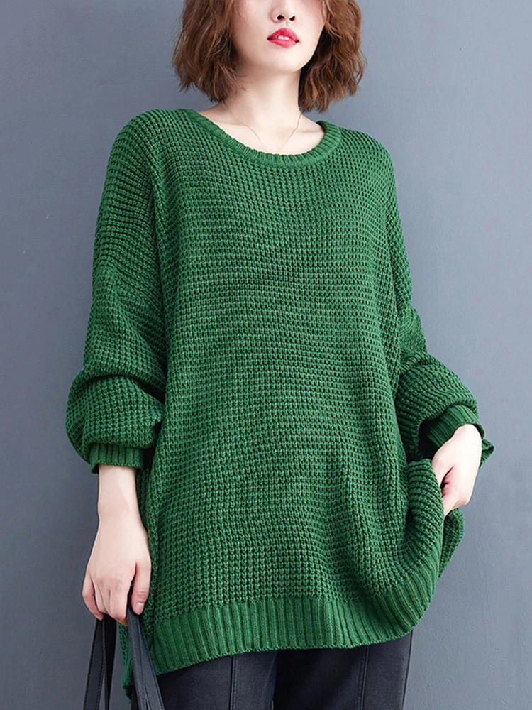 8823 Winter Warm Vintage Sweater For Women Solid Color Loose Casual Long Sleeve Coarse Wool O-neck Basic Knitted Pullover Female
8823 Winter Warm Vintage Sweater For Women Solid Color Loose Casual Long Sleeve Coarse Wool O-neck Basic Knitted Pullover Female