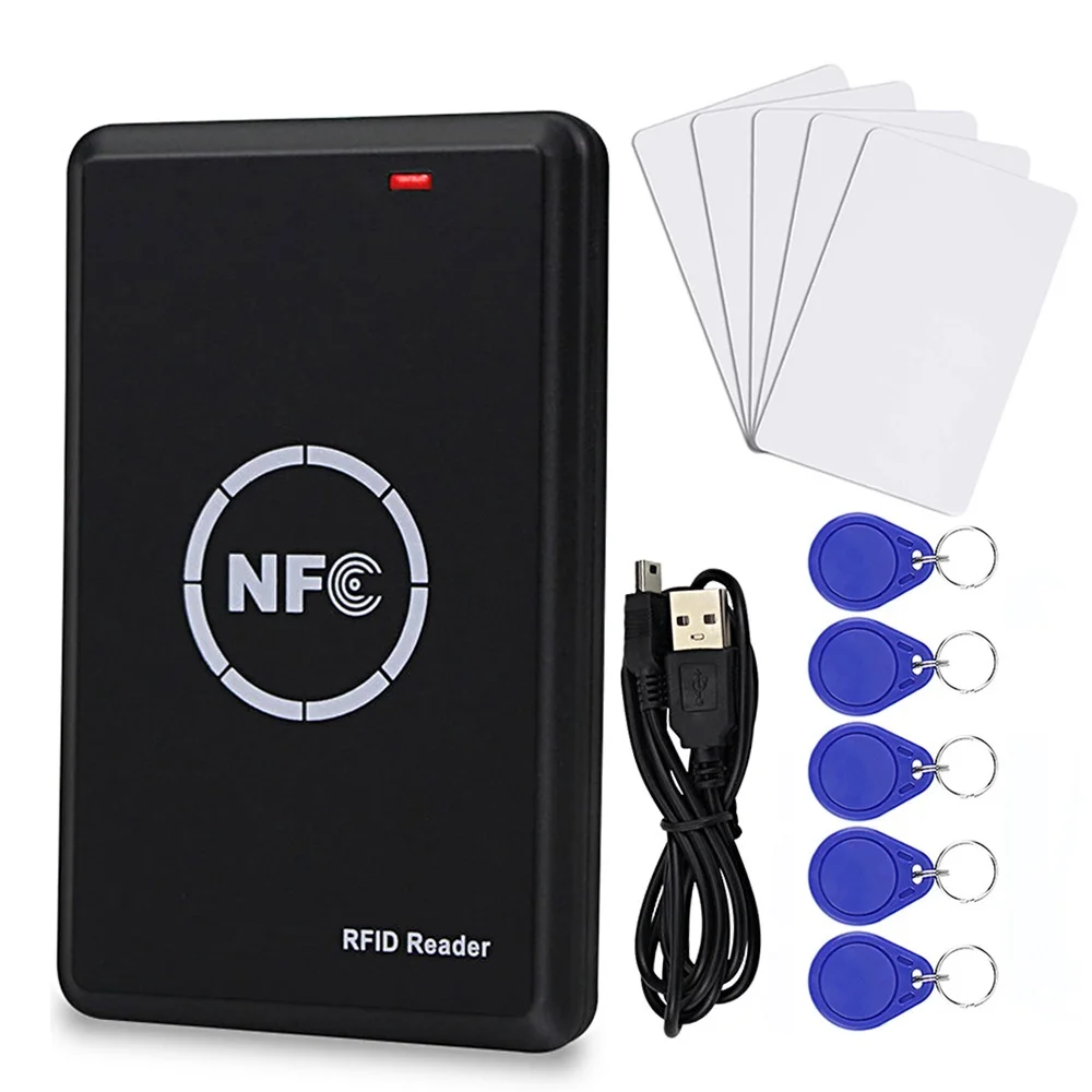 2022 Премиум RFID-считыватель, записывающее дублирование, NFC копировальное устройство, смарт-программатор, 125 кГц 13,56 МГц декодер, T5577 UID брелки