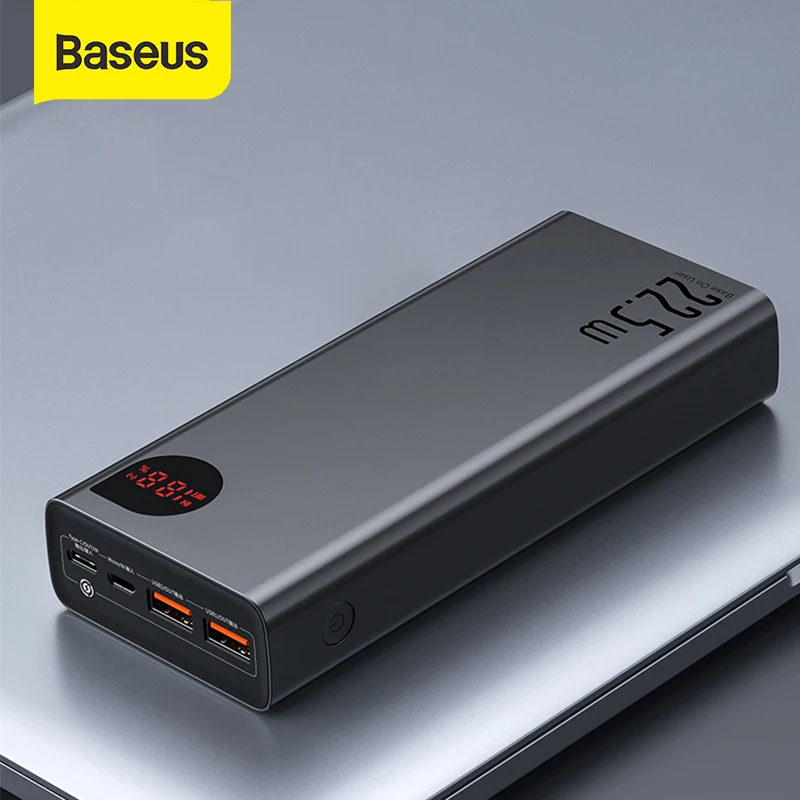 Baseus Power Bank 20000 мАч 22 5 Вт PD Быстрая зарядка портативное Внешнее зарядное устройство