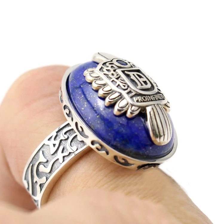 The Vampire Diaries Rings 925 Sterling Silver Damon Salvatore Ring Lapis Lazuli Natural Stone Jewelry For Men Cosplay Props Gift
The Vampire Diaries Rings 925 Sterling Silver Damon Salvatore Ring Lapis Lazuli Natural Stone Jewelry For Men Cosplay Props Gift